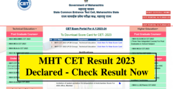 MHT CET Result 2023 declared: 50% for both PCM and PCB groups @cetcell.mahacet.org